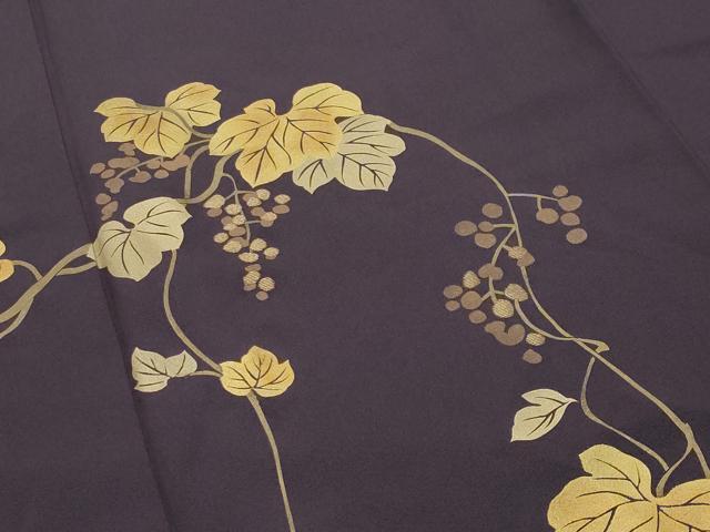 平和屋着物●訪問着 作家物 竹屋町刺繍 葡萄蔦の葉文 金彩 正絹 逸品 CABB0078gh