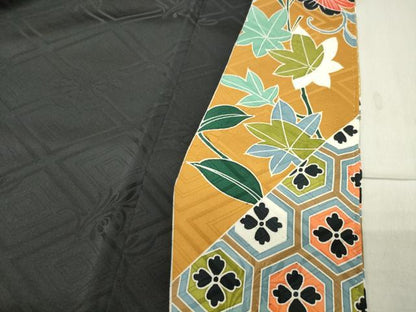 平和屋着物●豪華振袖 駒刺繍 舞花文 金彩 正絹 逸品 CABB0081gh