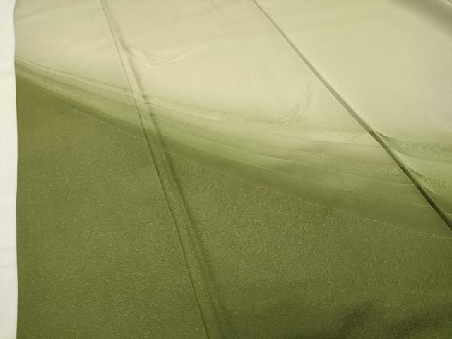 平和屋着物●染色作家 斉藤三才 訪問着 三才鳥 暈し染め 正絹 逸品 CABB0084gh