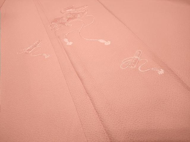 平和屋着物▼中国三大刺繍　スワトウ刺繍　総刺繍　無地絵羽訪問着　絵巻花文　薄紅色　正絹　逸品　CABB0091gh