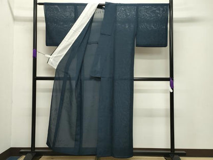 平和屋着物＊夏物 色無地 笹紋絽 褐返色 正絹 逸品 CABB0122gh