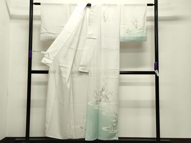 平和屋着物＊夏物 中国三大刺繍 スワトウ刺繍 訪問着 絽 流水籬花文 暈し染め 正絹 逸品 CABB0126gh
