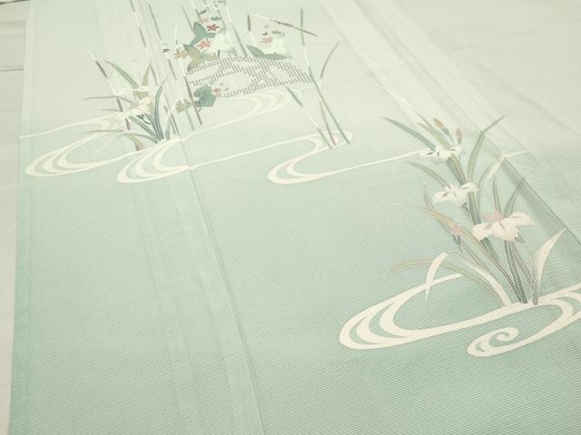 平和屋着物＊夏物 中国三大刺繍 スワトウ刺繍 訪問着 絽 流水籬花文 暈し染め 正絹 逸品 CABB0126gh