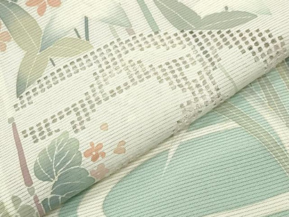 平和屋着物＊夏物 中国三大刺繍 スワトウ刺繍 訪問着 絽 流水籬花文 暈し染め 正絹 逸品 CABB0126gh