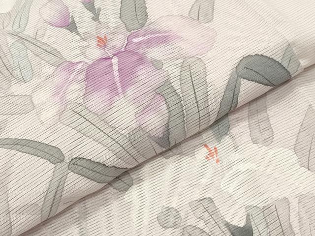 平和屋着物＊夏物 訪問着 絽 手描き 杜若 正絹 逸品 CABB0135gh