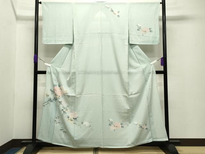 平和屋着物＊夏物 訪問着 絽 友禅 紫陽花 正絹 逸品 未使用 CABB0136gh