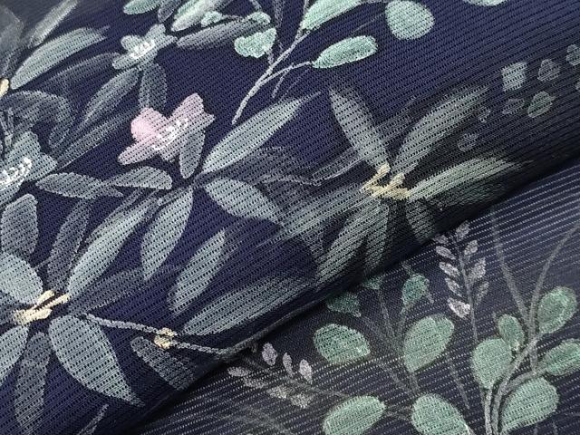 平和屋着物＊夏物 訪問着 絽 手描き 草花文 金彩 正絹 逸品 CABB0141gh