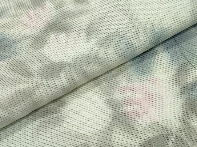 平和屋着物＊夏物 訪問着 絽 手描き 草花文 暈し染め 正絹 逸品 CABB0143gh