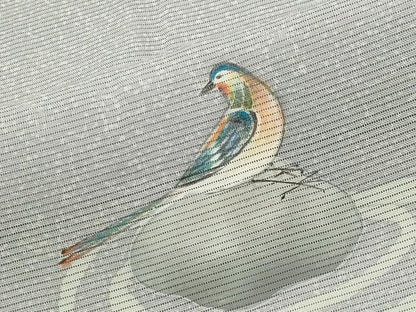 平和屋着物＊夏物 訪問着 絽 手描き 休み鳥 暈し染め 正絹 逸品 未使用 CABB0150gh