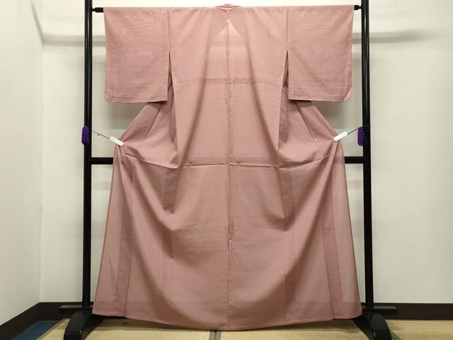 平和屋着物＊夏物 色無地 変わり絽 水柿色 正絹 逸品 未使用 CABB0159gh