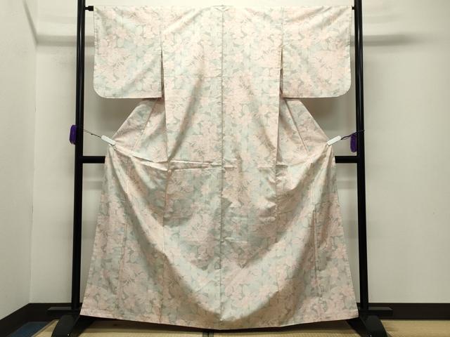 平和屋着物●本場大島紬 7マルキ 草花文 正絹 逸品 CABB0170gh
