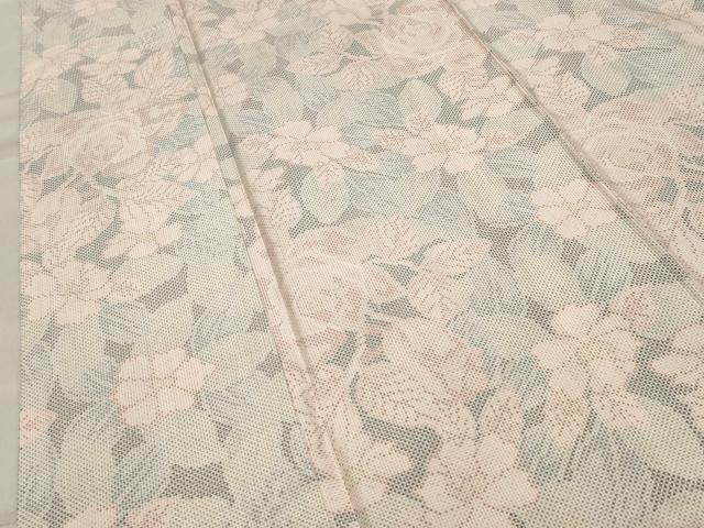 平和屋着物●本場大島紬 7マルキ 草花文 正絹 逸品 CABB0170gh