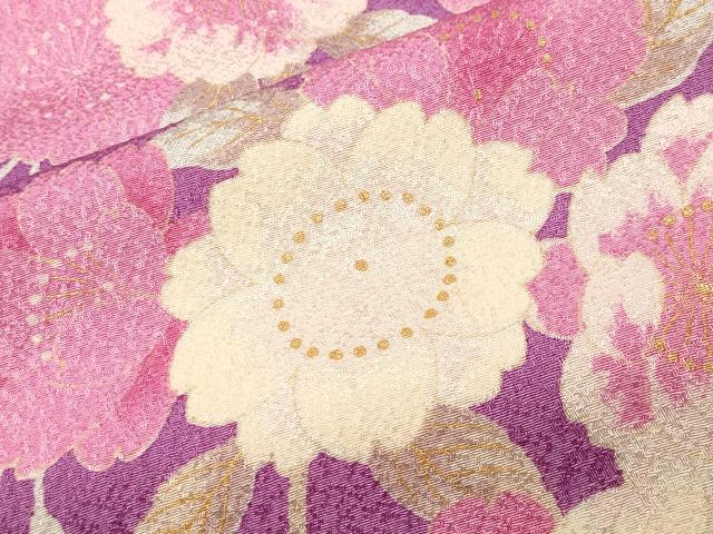 平和屋着物●豪華振袖 駒刺繍 舞花文 暈し染め 金彩 正絹 逸品 CABB0175gh