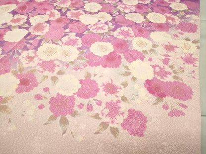 平和屋着物●豪華振袖 駒刺繍 舞花文 暈し染め 金彩 正絹 逸品 CABB0175gh