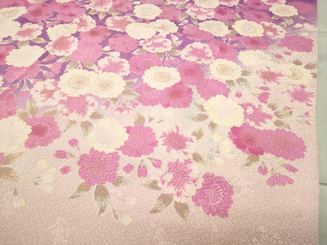 平和屋着物●豪華振袖 駒刺繍 舞花文 暈し染め 金彩 正絹 逸品 CABB0175gh