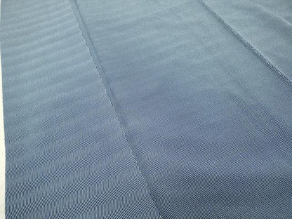 平和屋着物●江戸小紋　小紋師：高津良治　よろけ縞　濃藍色×白色　正絹　逸品　CABB0180gh