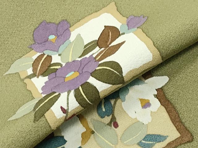 平和屋着物●訪問着 枝椿 正絹 逸品 未使用 CABB0185gh