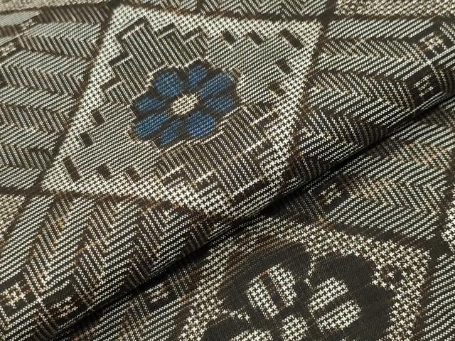 平和屋着物●本場大島紬 龍郷絣 正絹 逸品 CABB0187gh