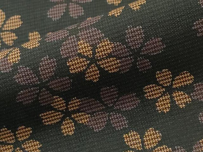 平和屋着物●本場染大島紬 訪問着 舞桜文 正絹 逸品 CABB0192gh