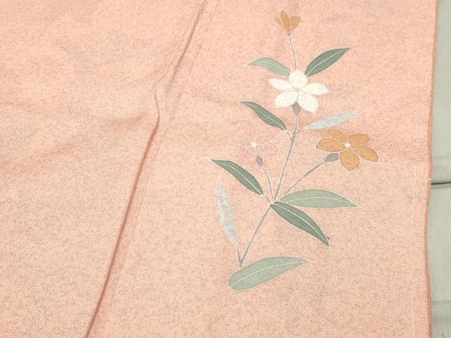 平和屋着物●訪問着 作家物 駒刺繍 流水草花文 金彩 正絹 逸品 未使用 CABB0194gh