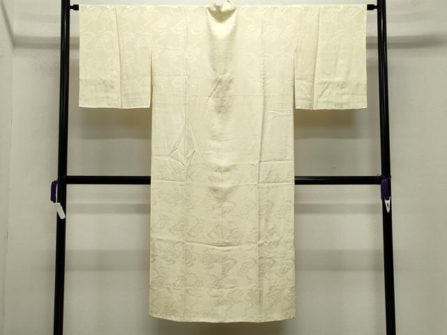 平和屋着物●長襦袢 袷 雲重ね花地紋 女郎花色 正絹 逸品 CABB0208gh