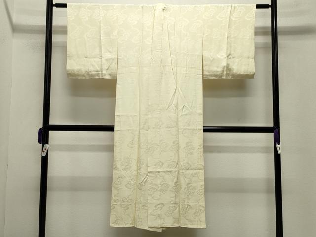 平和屋着物●長襦袢 袷 雲重ね花地紋 女郎花色 正絹 逸品 CABB0208gh