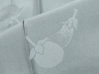 平和屋着物●長襦袢 無双仕立て 成り物地紋 灰青色 正絹 逸品 CABB0210gh