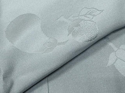平和屋着物●長襦袢 無双仕立て 成り物地紋 灰青色 正絹 逸品 CABB0210gh