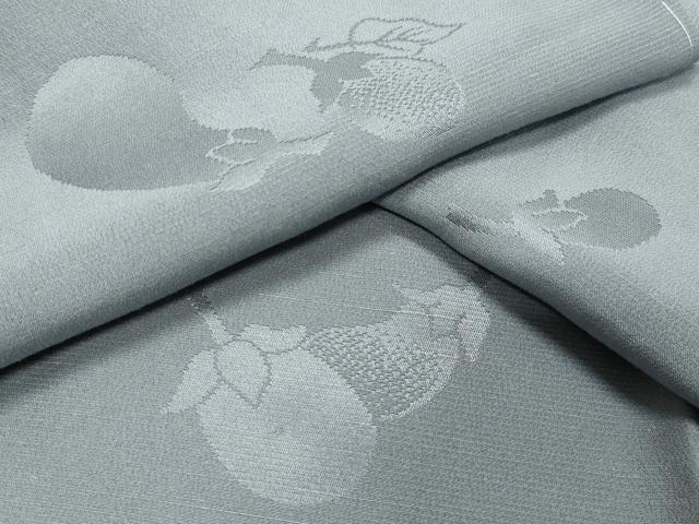 平和屋着物●長襦袢 無双仕立て 成り物地紋 灰青色 正絹 逸品 CABB0210gh