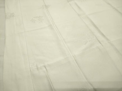平和屋着物●長襦袢 無双仕立て 花丸地紋 絹鼠色 正絹 逸品 CABB0213gh