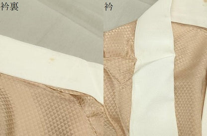 平和屋着物●中国三大刺繍 スワトウ刺繍 総刺繍 長襦袢 無双仕立て 鏡裏鳳凰文 薄香色 正絹 逸品 CABB0215gh