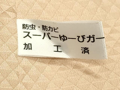 平和屋着物●中国三大刺繍 スワトウ刺繍 総刺繍 長襦袢 無双仕立て 鏡裏鳳凰文 薄香色 正絹 逸品 CABB0215gh