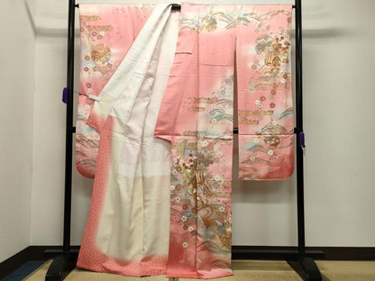 平和屋着物●大正の浮世絵師 竹久夢二 夢二ロマン 振袖 伊勢物語 鴨川小唄 暈し染め 金銀彩 正絹 逸品 CABB0217gh