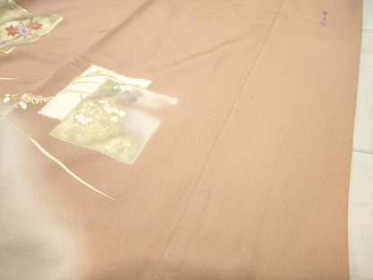 平和屋着物●京の名門 じゅらく謹製 帝王紫 色留袖 駒刺繍 色紙重ね花文 暈し染め 金彩 正絹 逸品 CABB0219gh