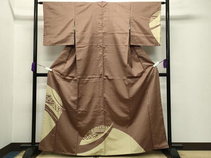 平和屋着物●訪問着 紬地 吉祥文 正絹 逸品 CABB0220gh