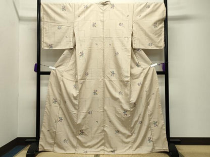 平和屋着物●上質な紬 舞花文  正絹 逸品 未使用 CABB0222gh