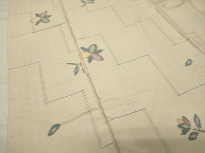 平和屋着物●上質な紬 舞花文  正絹 逸品 未使用 CABB0222gh