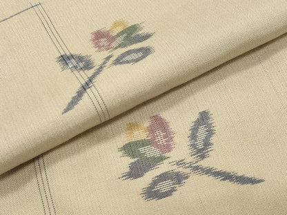 平和屋着物●上質な紬 舞花文  正絹 逸品 未使用 CABB0222gh