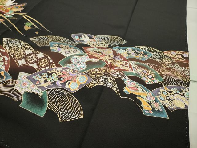 平和屋着物●豪華黒留袖 宝船 金銀彩 正絹 逸品 未使用 CABB0225gh