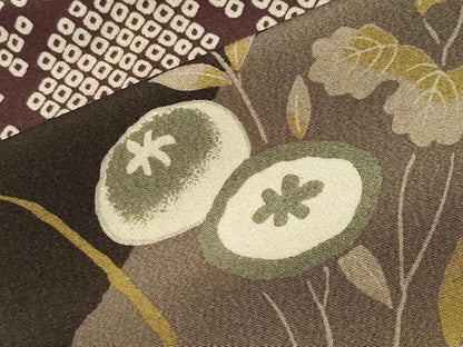 平和屋着物●小紋 花鳥文 洗える着物 未使用 CABB0229gh