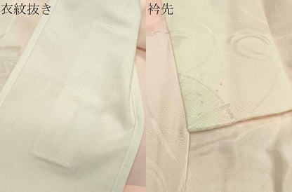 平和屋着物●振袖用長襦袢 無双仕立て 鼓花地紋 暈し染め 正絹 逸品 CABB0231gh