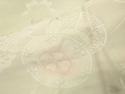 平和屋着物●振袖用長襦袢 無双仕立て 鼓花地紋 暈し染め 正絹 逸品 CABB0231gh