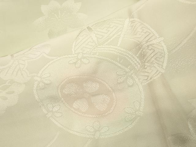 平和屋着物●振袖用長襦袢 無双仕立て 鼓花地紋 暈し染め 正絹 逸品 CABB0231gh