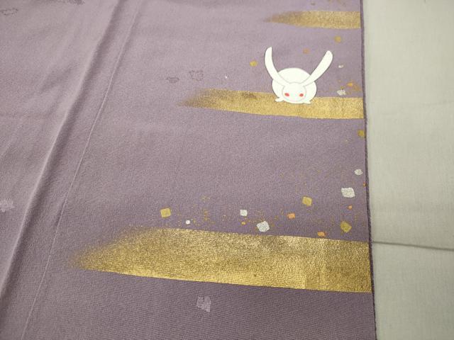平和屋着物●人形作家・ホリヒロシ 訪問着 駒刺繍 雪月花 暈し染め 金彩 鬼しぼ縮緬 正絹 逸品 未使用 CABB0240gh