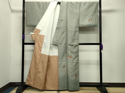 平和屋着物●訪問着 紬地 作家物 成り物 正絹 逸品 CABB0244gh