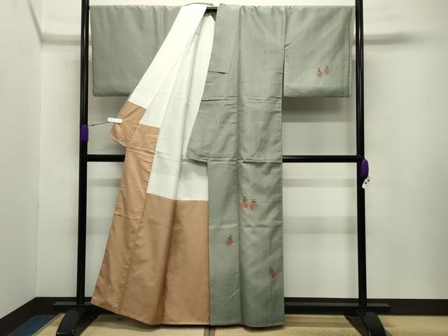 平和屋着物●訪問着 紬地 作家物 成り物 正絹 逸品 CABB0244gh