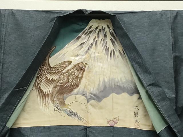 平和屋着物●男性 本場大島紬 アンサンブル 100亀甲 総詰め 正絹 逸品 未使用 CABB0249gh