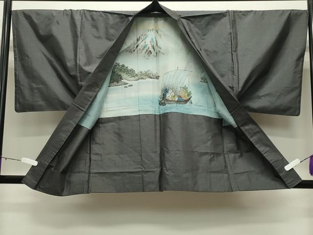 平和屋着物●男性 本場大島紬 アンサンブル 80亀甲 総詰め 正絹 逸品 CABB0250gh