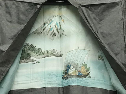 平和屋着物●男性 本場大島紬 アンサンブル 80亀甲 総詰め 正絹 逸品 CABB0250gh