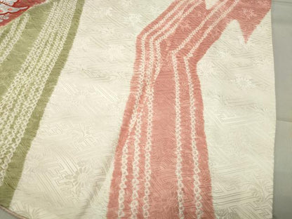 平和屋着物●創業460年・千總 振袖 駒刺繍 絞り 花蝶文 金銀彩 京王百貨店扱い 正絹 逸品 CABB0252gh